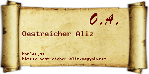 Oestreicher Aliz névjegykártya